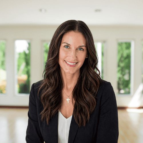 Smiling woman in professional attire
